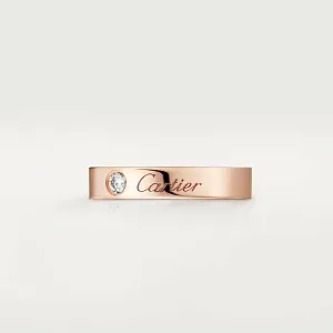 Cartier Обручальное кольцо с одним бриллиантом C de Pink Gold - фото 4
