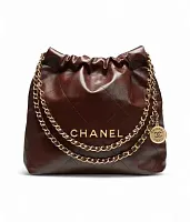 Chanel Сумка Mini 22 Dark Brown - фото 1