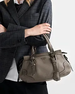 Prada Большая сумка-тоут Clay Grey - фото 5