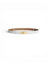 Hermès Ремень Kelly 18 Blanc / Or Jaune - фото 1