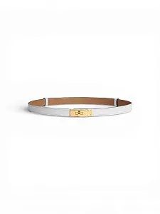 Hermès Ремень Kelly 18 Blanc / Or Jaune - фото 1