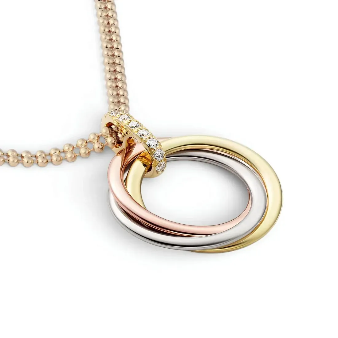 Cartier Кулон Trinity, medium model, diamonds - фото 3