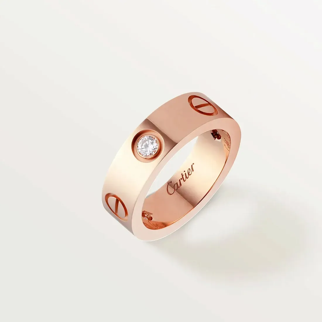 Cartier Кольцо Love с тремя бриллиантами Pink Gold - фото 4