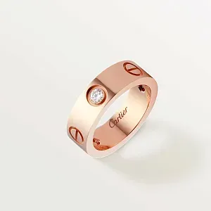 Cartier Кольцо Love с тремя бриллиантами Pink Gold - фото 4