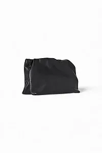 The Row Клатч Bourse Clutch Ivory из кожи Black - фото 4
