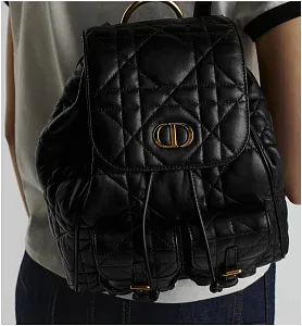 Dior Рюкзак Caro модель среднего формата Black - фото 3