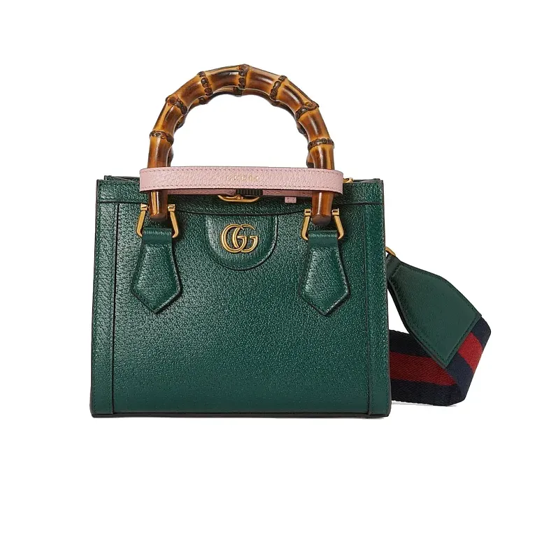 Маленькая сумка-тоут Diana Gucci Green - фото 1