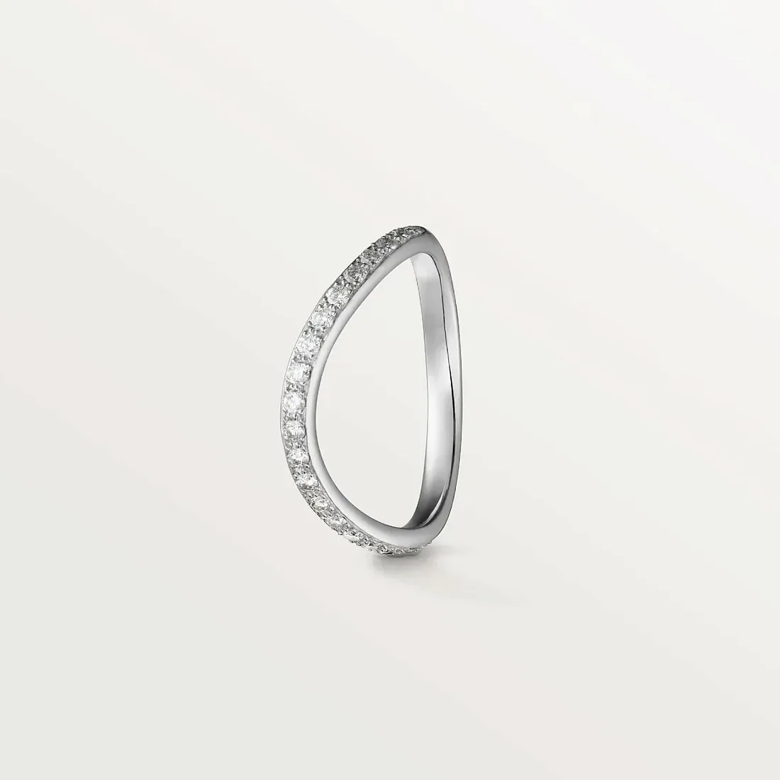 Cartier Обручальное кольцо с бриллиантовым паве Trinity Ruban 2мм - фото 2