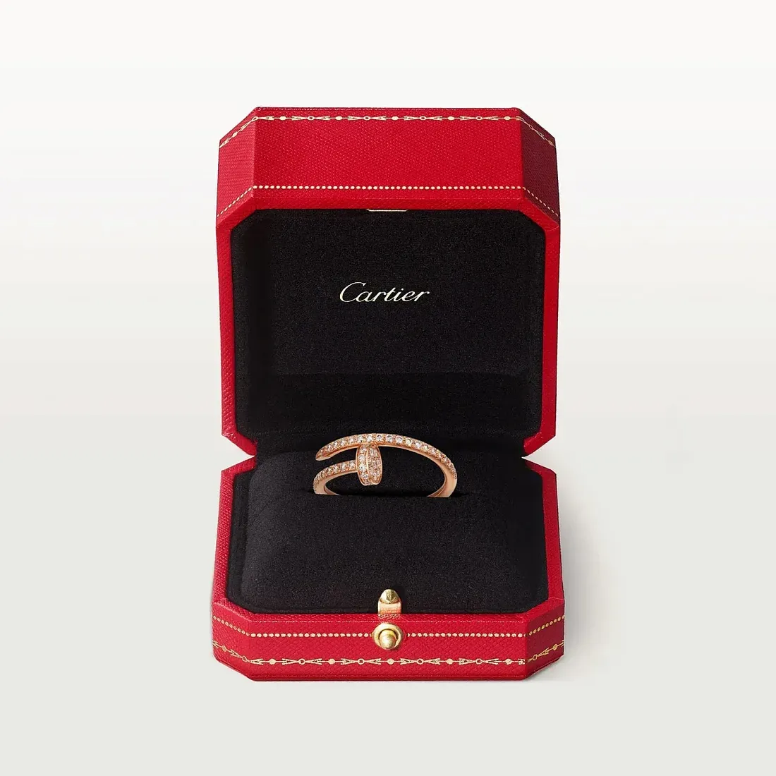 Cartier Кольцо Juste Un Clou маленькая модель с бриллиантовым паве Rose Gold - фото 5
