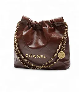 Chanel Сумка Mini 22 Dark Brown - фото 2