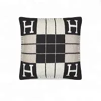 Hermès Подушка Avalon 52 см Ecru Noir - фото 1