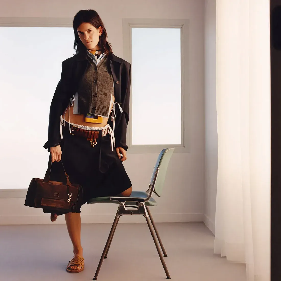 Miu Miu Сумка Utilitaire Dark Brown - фото 6