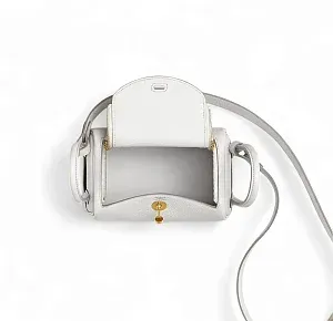 Hermès Сумка Lindy Mini New White Clemence Gold Hardware - фото 3
