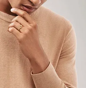 Tiffany & Co. Кольцо T Square Ring Men Yellow Gold - фото 2