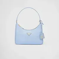 Prada Мини-сумка Re-Edition 2005 из Re-Nylon и сафьяновой кожи Pale Blue - фото 1