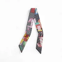 Hermès Шелковая лента Twilly Caban / Jaune / Rose - фото 1