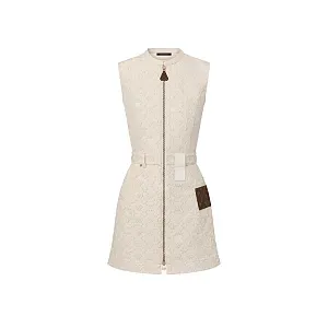 Louis Vuitton Платье на молнии с узором Monogram в технике филькупе - фото 1
