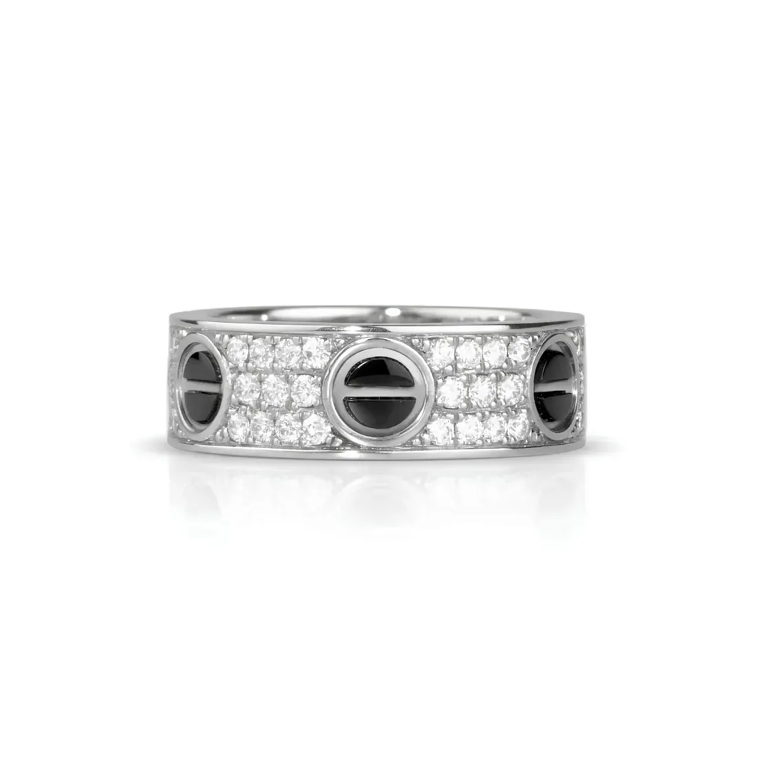 Cartier Кольцо Love ring, classic model, paved, ceramic, - фото 4
