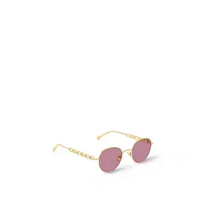 Louis Vuitton Солнцезащитные очки My Chain Small Round Pink - фото 3