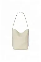 The Row Сумка Medium NS Park Tote Black из кожи Ivory - фото 1