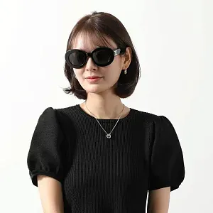 Celine Солнцезащитные очки Triomphe Skate 01 Black - фото 2