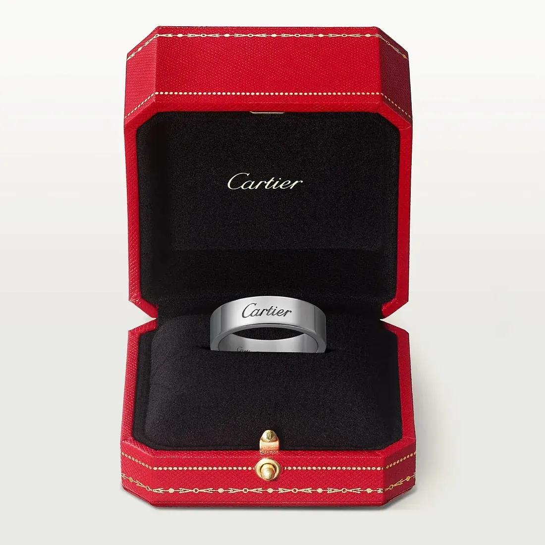 Cartier Обручальное кольцо C de Men 5 мм Platinum - фото 4