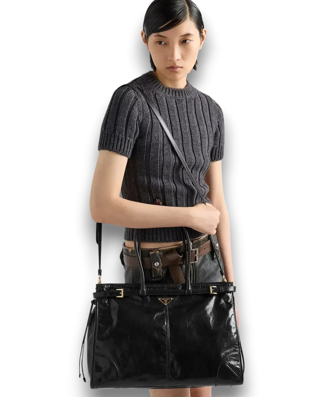 Prada Сумка Bonnie extra-large leather - фото 9