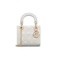 Dior Сумка Lady мини-формата Latte - фото 1