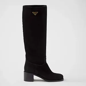 Prada Замшевые сапоги Black - фото 3