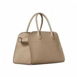 The Row Сумка Soft Margaux 10 из кожи Dark Taupe - фото 3