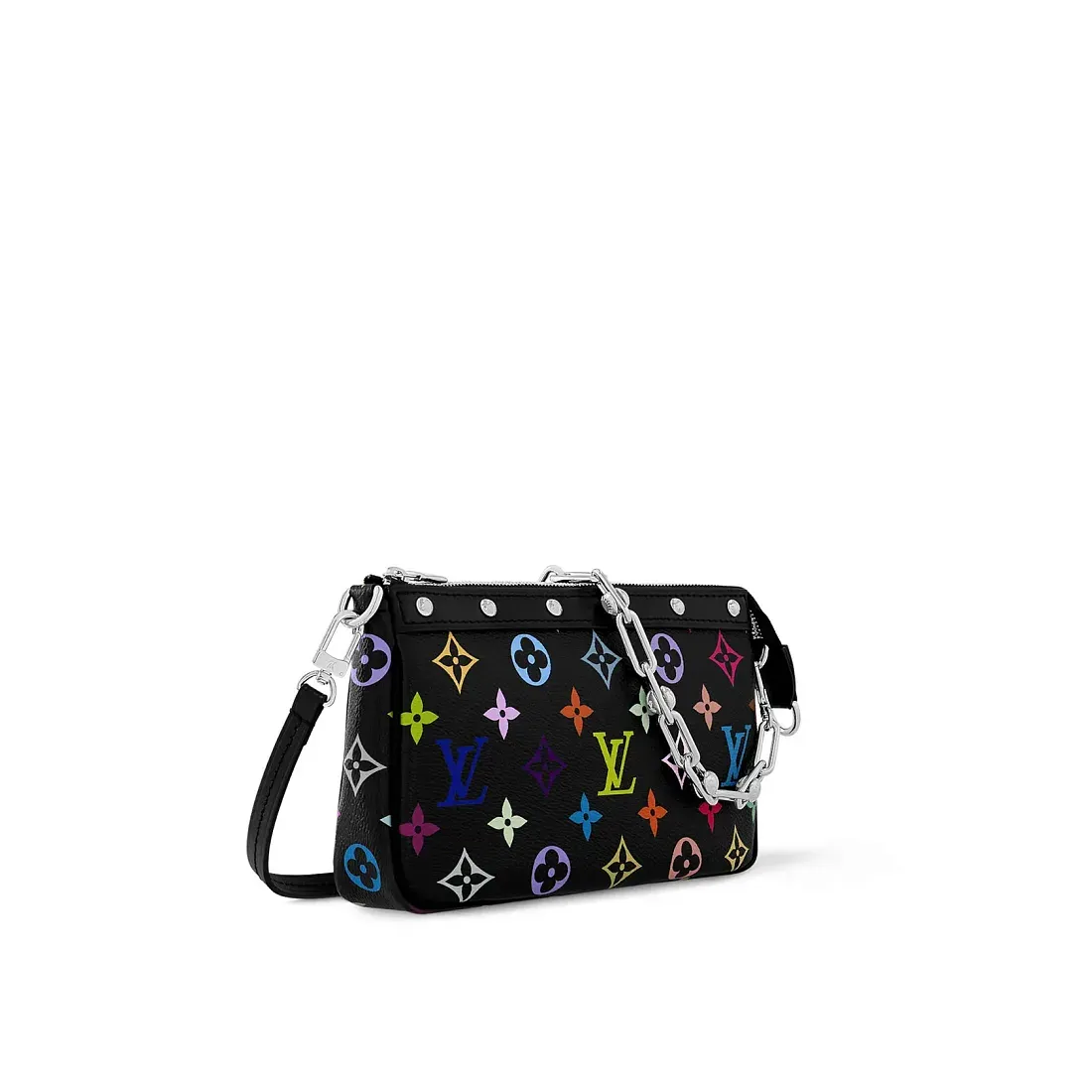 Louis Vuitton Клатч Pochette Accessoires TM x Multicolore Black - фото 3