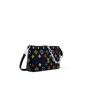 Louis Vuitton Клатч Pochette Accessoires TM x Multicolore Black - фото 3