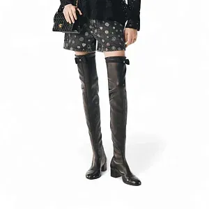 Chanel Кожаные ботфорты - фото 2