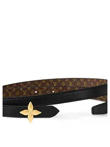 Louis Vuitton Двухсторонний ремень Mini Flowergram 15 мм Black - фото 2