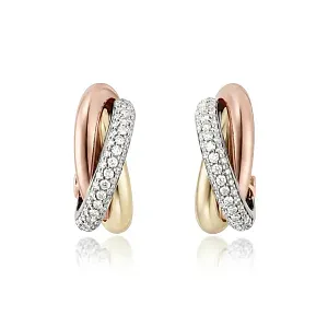 Cartier Серьги Trinity earrings, classic model, half-paved - фото 1