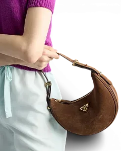 Prada Сумка Arque suede shoulder - фото 8