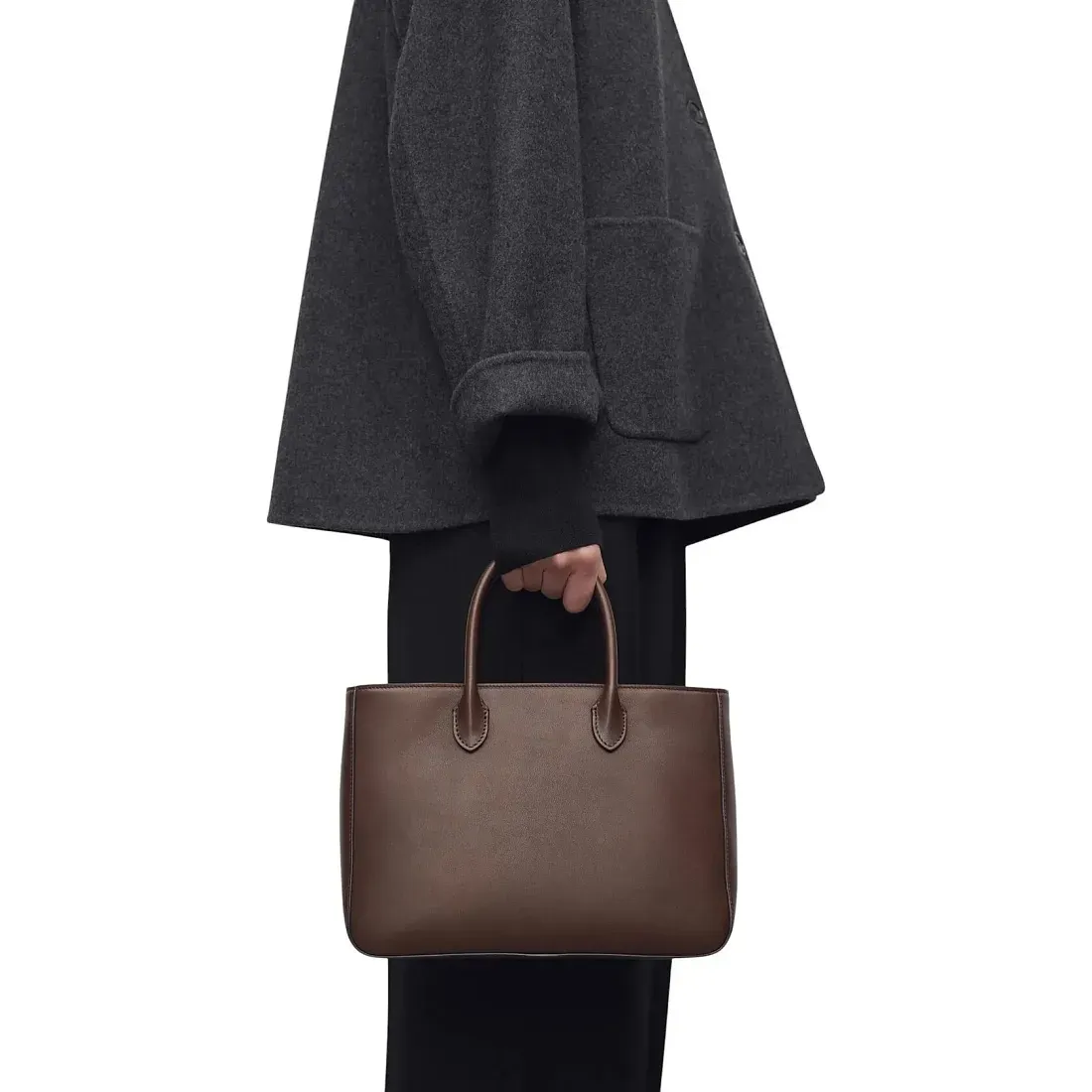 The Row Сумка Small Day Luxe Deep Brown из кожи Deep Brown - фото 2