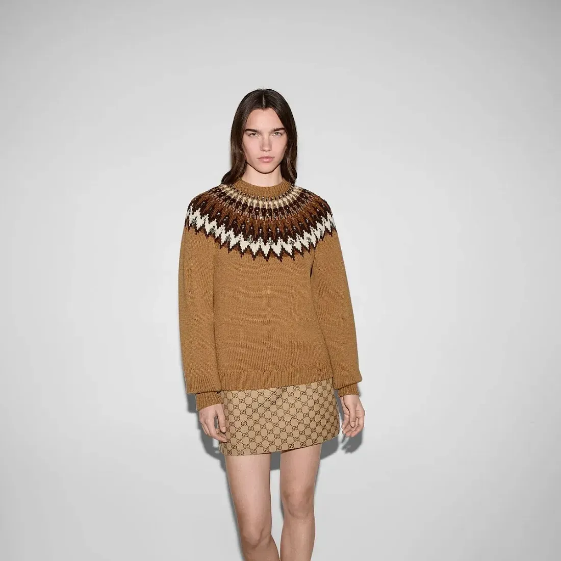 Gucci Жаккардовый свитер из норвежской шерсти - фото 2