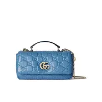 Gucci Мини-сумка с верхней ручкой GG Milano Blue - фото 1