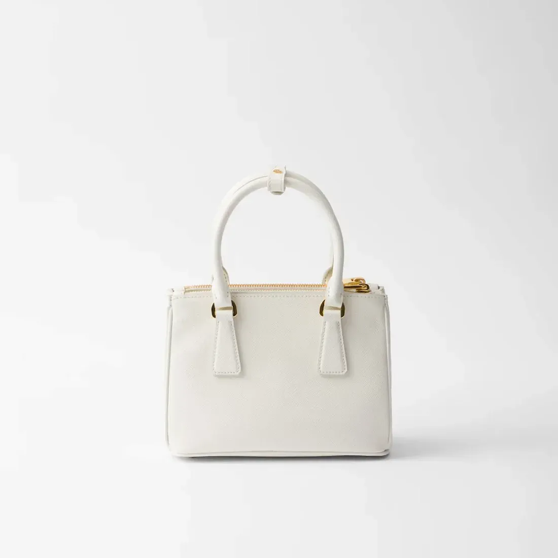 Prada Мини-сумка Galleria из сафьяновой кожи White - фото 4