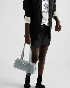 Prada Кожаная сумка среднего размера с верхней ручкой и замком Opaline - фото 2
