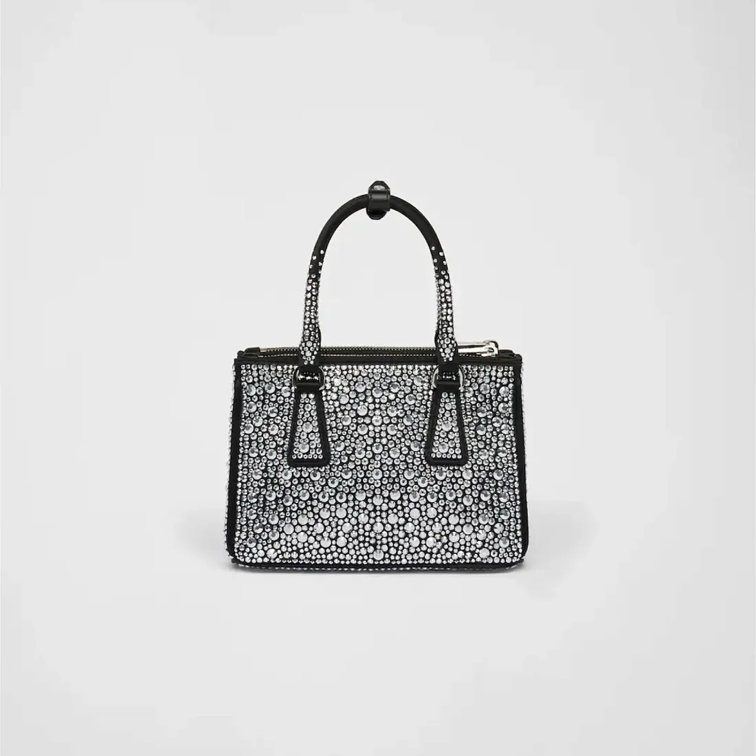 Prada Мини-сумка Galleria из атласа с кристаллами Metal - фото 4