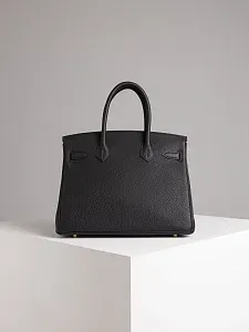 Hermès Сумка Birkin 30 Black Togo Permabrass Hardware - фото 7