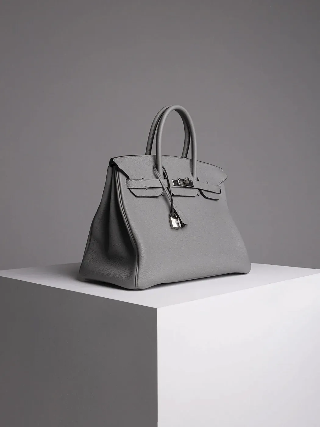 Hermès Cумка Birkin 35 Gris Mouette Togo Palladium Hardware - фото 3