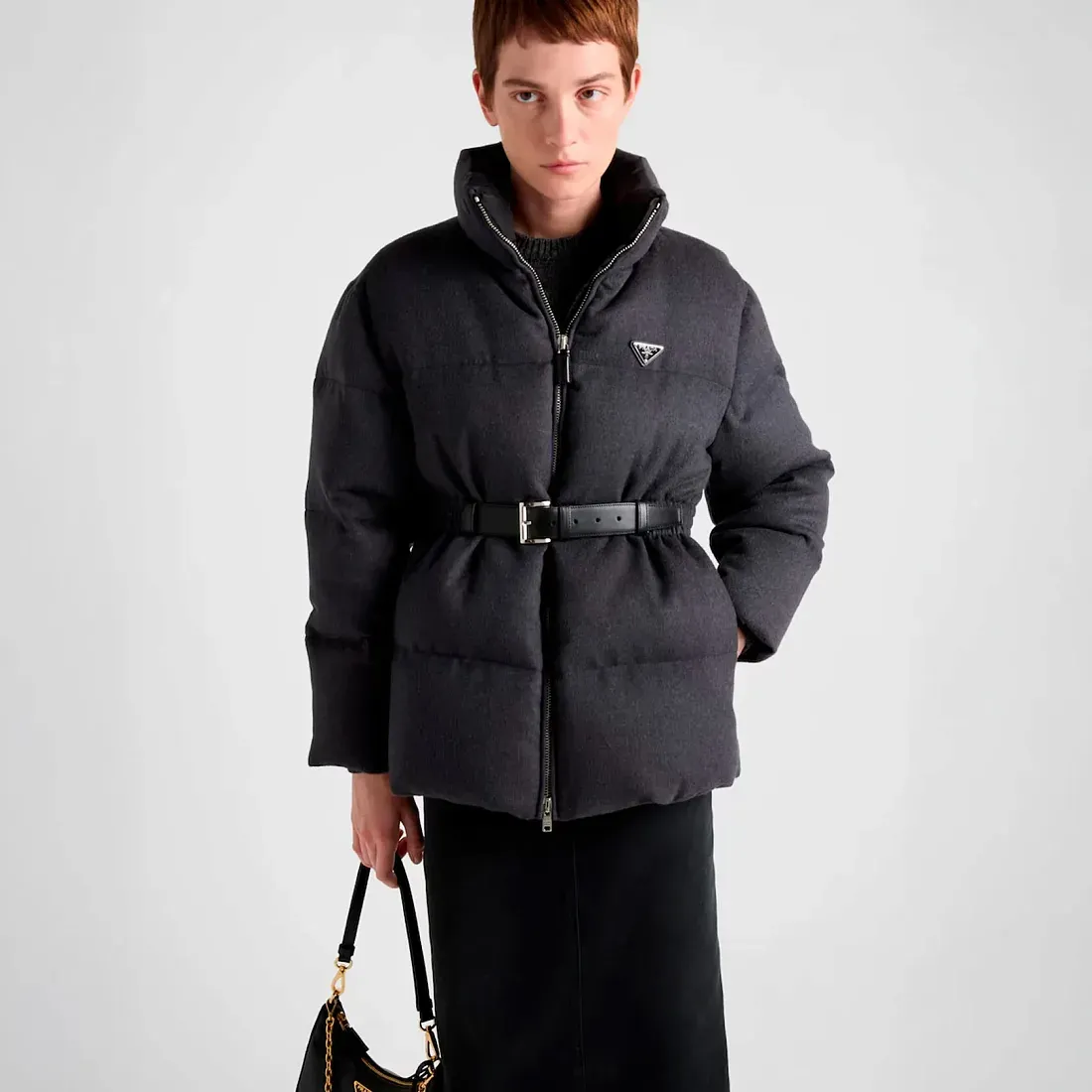 Prada Пуховая куртка из фланели - фото 4