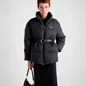 Prada Пуховая куртка из фланели - фото 4