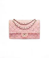Chanel Классическая сумка 11.12 Tweed Light Pink/Multicolor - фото 1