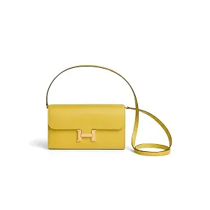Hermès Мини-сумка Constance To Go Jaune de Naples Epsom Gold Hardware - фото 1