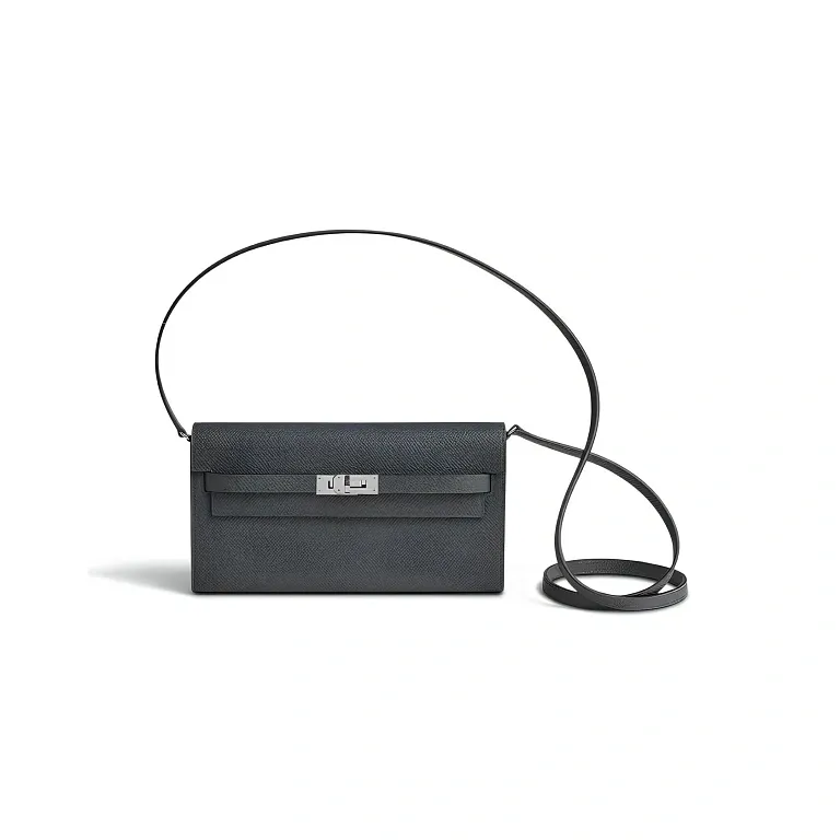 Мини-сумка Hermes Kelly To Go Gris Misty Jaune Milton Prunoir Epsom Palladium Hardware - фото 1