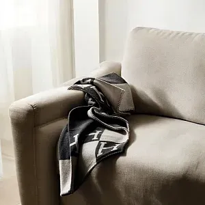 Hermès Плед Avalon Ecru / Gris Fonce - фото 2